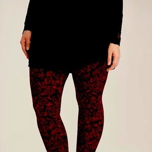 Rose Floral Print Leggings, size 3X